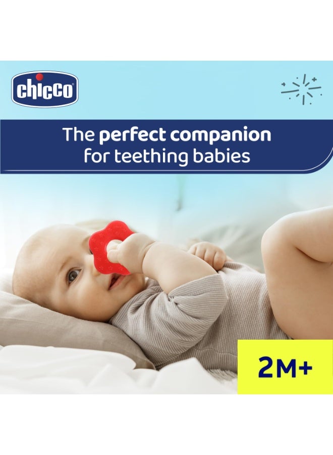 Chicco Teether Supersoft Star 2M+ 2Pc Red + Green - Image 3